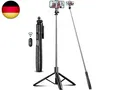 180cm Handy Stativ Ständer &amp; Selfie Stick, Handyhalter mit Abnehmbarer 