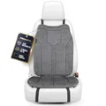 WALSER Premium Sitzauflage Auto Nubo, 1 Sitzschoner Auto anthrazit, hochwertige Autositzauflage 1 Stück, Sitzbezug PKW Vordersitze im Alcantara-Look, Schonbezug Autositz, Autositzauflage Vordersitz