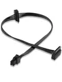 ELFJMZP 4-Pin zu Dual SATA 15-Pin Power Adapter Kabel - Kompatibel mit für HDD/SSD Erweiterung - 45cm Heavy Duty PSU Connector - Molex zu 2x SATA Stromversorgungskabel