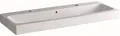 Waschtisch iCon 1200x485mm m ÜL m zwei Hahnlöchern weiß