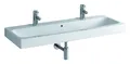 Geberit iCon Waschtisch mit zwei Hahnlöchern 1200 mm x 485 mm - Weiß Alpin - 124020000