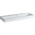 Icon Waschtisch 120x48,5cm Weiß, Mit Zwei Hahnlöchern, - Geberit