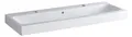 Geberit iCon Waschtisch 1200 × 485 mm, weiß, mit zwei Hahnlöchern, 124020000,