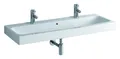 Geberit iCon Waschtisch mit zwei Hahnlöchern 1200 mm x 485 mm - Weiß Alpin