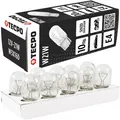 10x TECPO W21W GLÜHBRINEN 12V 21W GLASSOCKEL BIRNEN W3X16D RÜCKFAHRLEUCHTE LAMPE