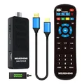 Digitaler Terrestrischer Decoder 2024, DVB-T2 Mini TV Stick, HD 1080P H.265 HEVC 10-Bit, unterstützt HDMI, AV, Ethernet, USB WLAN, Projektor, PVR, Multimedia [2-in-1-Fernbedienung mit TV-Steuerung]