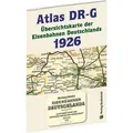 Atlas DR-G 1926 - Übersichtskarte der Eisenbahnen Deutschlands / Rockstuhl / Taschenbuch