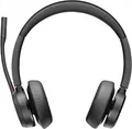 HP Poly Voyager 4320 UC Stereo USB-A Headset +BT700 USB-A Adapter +Charging Stand Kopfhörer Verkabelt & Kabellos Kopfband Anrufe/Musik Bluetooth Schwarz (77Y99AA)