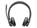 HP - B2B 4320 UC Stereo USB-A Headset + BT700 Adapter Ladestation (77Y99AA), Poly, Poly Voyager Serie, Schwarz