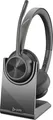 HP Poly Voyager 4320 UC Stereo On Ear Headset Bluetooth Stereo Schwarz Noise Cancelling Lautstärkeregelung, inkl. Lade- und