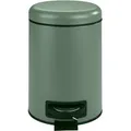 Kosmetik-treteimer Leman Dunkelgrün 3 L, Kosmetikeimer, Mülleimer, Grün, Stahl Grün, Polypropylen Schwarz - Grün - Wenko