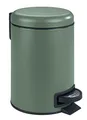 WENKO Treteimer Leman 3 Liter Stahl Dunkelgrün mit Einsatz 17x25x22,5