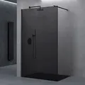 doporro Luxus Duschwand für Dusche Duschabtrennung Walk-In Dusche 8mm ESG-Sicherheitsglas vollgrau inkl. Nanobeschichtung Bremen01VG