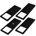 kalb | LED Unterbauleuchten schwarz 5W- sehr flache Küchenleuchte mit Touch-Dimmfunktion Einbaustrahler Einbauspot, Auswahl:4er Set warmweiss