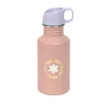LÄSSIG Trinkflasche Edelstahlflasche BPA-frei 500ml Kinder Kita Kindergarten auslaufsicher mit Sporttrinkverschluss/Bottle Stainless Steel Pattern Party rose/lilac