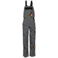 Artmas Arbeitslatzhose Arbeitslatzhose Latzhose Sicherheitshose Arbeitshose Berufskleidung Farbe: Stahl mit orangefarbenem und schwarzem Zubehör. 44