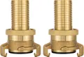Poppstar Schlauchkupplung Messing Saug- und Hochdruckkupplung (System Geka Kupplung), (2-tlg., bis 25 bar), 1 Zoll Tülle für 25 mm Gartenschlauch