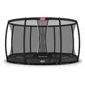 BERG Trampolin Champion InGround 380 Grey mit AirFlow Pro inkl. Sicherheitsnetz Deluxe