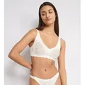 sloggi Bügelloser BH ZERO Feel Bliss Soft bra unsichtbar mit Spitzenoptik beige S