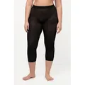 Ulla Popken Feinstrumpfhose Strumpf-Capri blickdicht Oberschenkel-Schutz schwarz 58/60