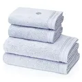 KLASBROOK® Linnea 4 teiliges Luxus Handtücher Set Grau, extra flauschig und saugfähig aus 100% Baumwolle Oeko-TEX 100 Zertifiziert mit Aufhänger, 2 Handtücher 50x100 + 2 Badetücher 70x140