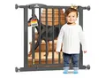 KIDIZ® Schutzgitter für Treppen Tür, Auto Close Kindertreppengitter ohne Bohren 90° Stop, Absperr Türschutzgitter, schwenkbare Trennwand, Treppenschutzgitter, Klemmen