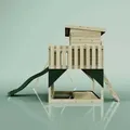 Spielturm Nils Aus Holz In Grünkinderschaukel - Polarplay