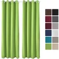 2er Set Ösenschal Amelie Luna Thermo 140x245 Cm Grün
