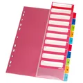 A4 Register Index 1-10 bunt Kunststoff mit Eurolochung Herlitz Modell-Nr