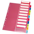 HERLITZ REGISTER A4 1-10 MIT INDEXBLATT FARBIG KUNSTSTOFF