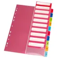 Herlitz Ordner Register / 1-10 / PP / DIN A4 / farbig / 10tlg.