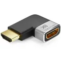 HDMI Adapter Stecker Verbinder Rechts Gewinkelt ALU 8K@60Hz 4K@120Hz ARC HDR10+