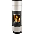 THORMA Kaminofen "Delia", weiss, Keramik, 7,5 kW, Zeitbrand geeignet