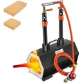 VEVOR Gas Schmiedeofen Sechseck, 400 x 215 x 190 mm Gas Schmiede mit Doppelbrenner, Gold, Messing, Bronze, Magnesium, Aluminium, Zinn und Edelstahl... - Orange