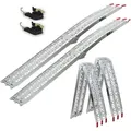 Baumarktplus - Trutzholm 2 X Auffahrrampe Klappbar 228 Cm Traglast 680 Kg Alu Grau Gelocht Rampen Motorradrampen