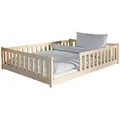 Kids Collective Bodenbett, Natur, Holz, 140x200 cm, Kinder- & Jugendzimmer, Kindermöbel, Kinderbetten, Kindereinzelbetten