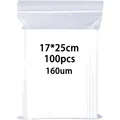 Kleben Verpackungsbeutel Zipper Beutel 17x25cm 100 Stück, transparent, wieder...