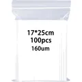 Zipper Beutel 17x25cm 160μm transparente Aufbewahrungsbeutel wiederverwendbar