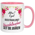 88 Geburtstag Frauen Geschenk Tasse | Alter? Egal. Ausstrahlung? Unschlagbar! | Lustige Geschenk Geburtstagstasse Spruch 88. Geburtstag | 88ter Geburtstag - Geburtstagsgeschenk Frau