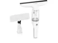 Brandson Akku-Fenstersauger Fensterreiniger inkl. Sprühflasche mit Wischbezug, 28 cm Saugdüse, Laufzeit ca. 30 minuten, für Fenster Duschkabine Spiegel, 2200 mAh