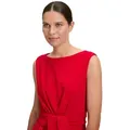 Overall VERA MONT "Vera Mont Jumpsuit mit weitem Bein", Damen, Gr. 46, Normalgrößen, rot (rot rose), Cru00eape, Obermaterial: 95% Polyester, 5% Elasthan. Futter: 100% Polyester., elegant, ausgestellt, U-Boot-Ausschnitt, ohne Ärmel, Overalls, Bunddetail
