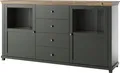 Meublorama HA-EVORA-24ZRJU25+LED-2400AO02*3C/113KG, 2 Tür(en), Grün, Mitteldichte Faserplatte (MDF), 4 Schublade(n), 2 Jahr(e), 420 mm