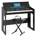 FunKey Digitalpiano DP-61 III 61 Tasten Keyboard im Digitalpiano-Design (inkl. Keyboardbank & Kopfhörer, 3-St., Spar-Set), 300 verschiedene Sounds und Rhythmen - Begleitautomatik