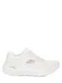 Skechers Damen Arch Fit 2.0 Big League Sneaker, Weißes Netzgewebe, rosafarbener und Blauer, 41 EU