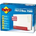 AVM FRITZ!Box 7580 WLAN AC + N Router 4x4 MU-MIMO DECT-Basis Media Server VoIP IPv6 VPN - Weiß