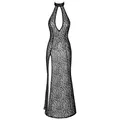 Noir Handmade Negligé langes Kleid in schwarz - M schwarz M