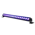 BeamZ LCB48 UV Lampe Schwarzlichtlampe LED Bar 90 cm, 18 x 3 Watt, DMX, Soundmodus, UV Licht, Neonfarben Schwarzlicht Lampe, Discolicht Partylicht Blacklight, Neonparty, Disco, Bar, DJ - Schwarz