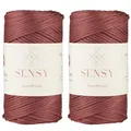 Sensy Premium Polyester-Seil, 3 mm, 100% Polypropylen, Makramee-Schnur, 3 mm, Häkeltasche, Kordel, Makramee-Seil, Häkelgarn, Geschenk für Stricker, (Dusty Rose)