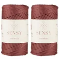 Sensy Premium PolyesterSeil, 3 mm, 100% Polypropylen, MakrameeSchnur, 3 mm, H...