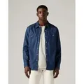 Levi's für Herren. 85744-0000 Barstow navy standard fit Hemd (S), Blau, Lässig, Baumwolle, Denim, Langarm